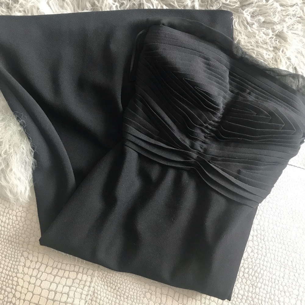 Alberta Ferretti black strapless dress size 4